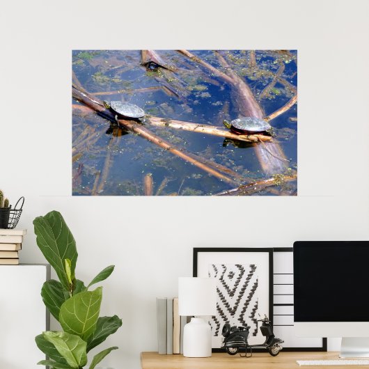 絵を描亀 ポスター (ホームオフィス)