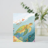 絵を描亀 ポストカード (スタンド正面)