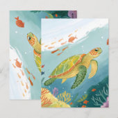 絵を描亀 ポストカード (正面/裏面)