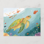 絵を描亀 ポストカード (裏面)