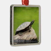 絵を描亀 メタルオーナメント (右)