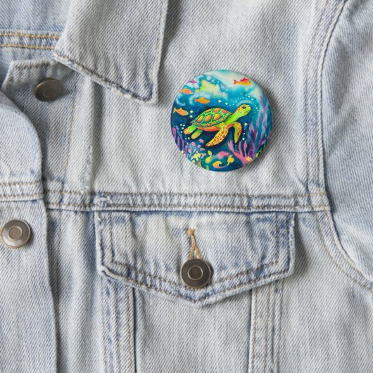 絵を描亀 缶バッジ (インサイチュ)