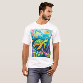絵を描亀 Tシャツ (正面フル)