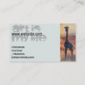 絵を描写真アフアニマルズサンセットアーティスト 名刺 (裏面)