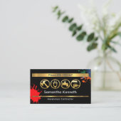 絵を描割り付け壁道用具 名刺 (スタンド正面)