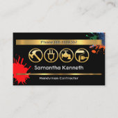 絵を描割り付け壁道用具 名刺 (正面)