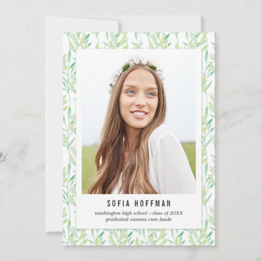 絵を描卒業発表招待状 招待状 (正面)