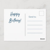 絵を描可愛いフクロウハッピーバースデーはがき ポストカード (裏面)