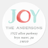 絵を描喜 |休日の差出人住所 ラウンドシール (正面)