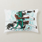 絵を描回転木馬馬枕 アクセントクッション (正面)