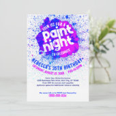 絵を描夜誕生日招待状 – 青 招待状 (スタンド正面)