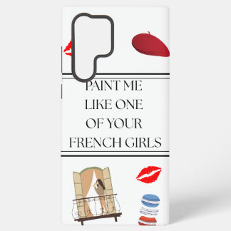 絵を描女の子と同じフランスのさ – 美学 SAMSUNG GALAXY S22 ULTRAケース