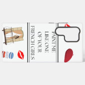 絵を描女の子と同じフランスのさ – 美学 SAMSUNG GALAXYケース (裏面横)