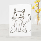 絵を描子猫カスタマイズ可能グリーティングカード カード (黄色い花)