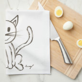 絵を描子猫キッチンタオル キッチンタオル (四つ折り)