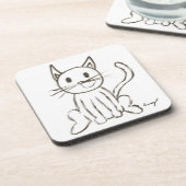 絵を描子猫コースター – 6セット コースター (左側)
