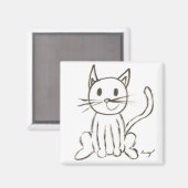 絵を描子猫角磁石 マグネット (正面/裏面)