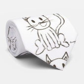 絵を描子猫 ネクタイ (ロール)