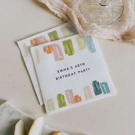 絵を描宝石の水色パーソナライズされた スタンダードカクテルナプキン