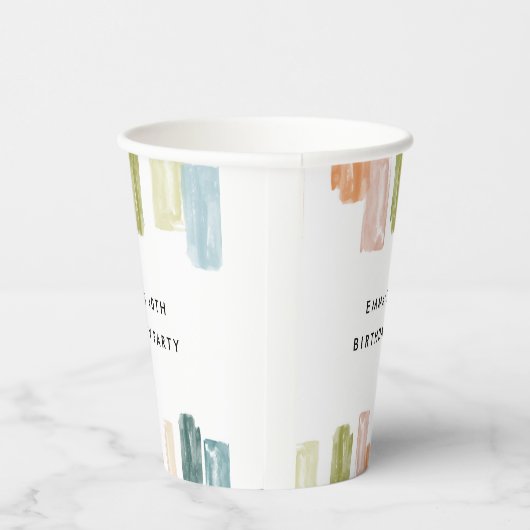 絵を描宝石の水色パーソナライズされた 紙コップ (右)