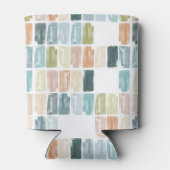 絵を描宝石の水色パーソナライズされた 缶クーラー (裏面)