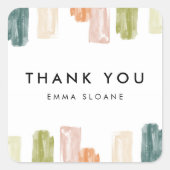 絵を描宝石サンキューカード スクエアシール (正面)