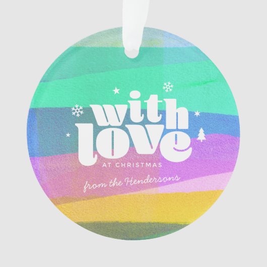 絵を描層クリスマスアクリルオーナメント オーナメント (正面)