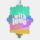 絵を描層クリスマス紙オーナメントカード オーナメントカード (左)