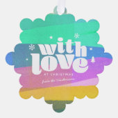 絵を描層クリスマス紙オーナメントカード オーナメントカード (正面)