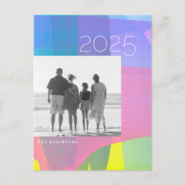 絵を描層2025年新年写真はがき シーズンポストカード