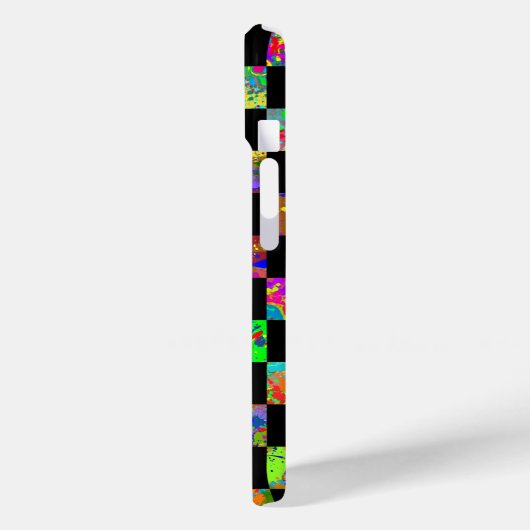 絵を描市松模様に（ばちゃばちゃ）跳ねる板パターン Case-Mate iPhoneケース (裏面 / 左)