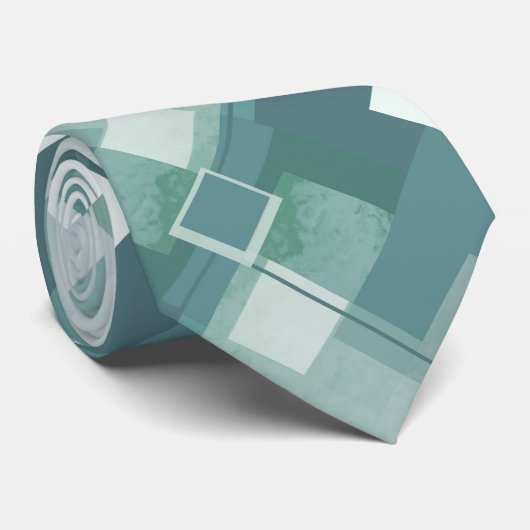絵を描幾何淡い色の線とセージ緑のパターンタイ ネクタイ (ロール)
