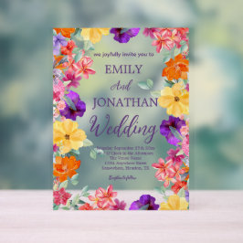 絵を描庭の花の写真スクリプト アクリルサイン