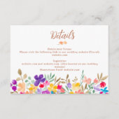 絵を描庭の野結婚花の詳細 エンクロージャーカード (正面)