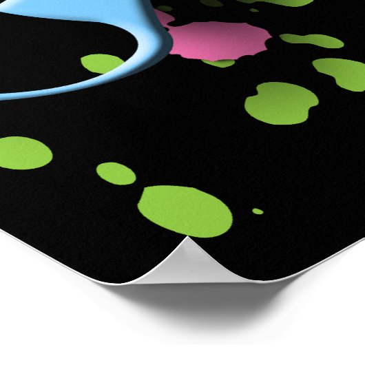 絵を描後ハート矢ポスター ポスター (角)