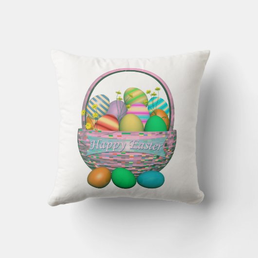 絵を描復活祭の卵 クッション (裏面)