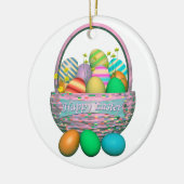 絵を描復活祭の卵 セラミックオーナメント (左)
