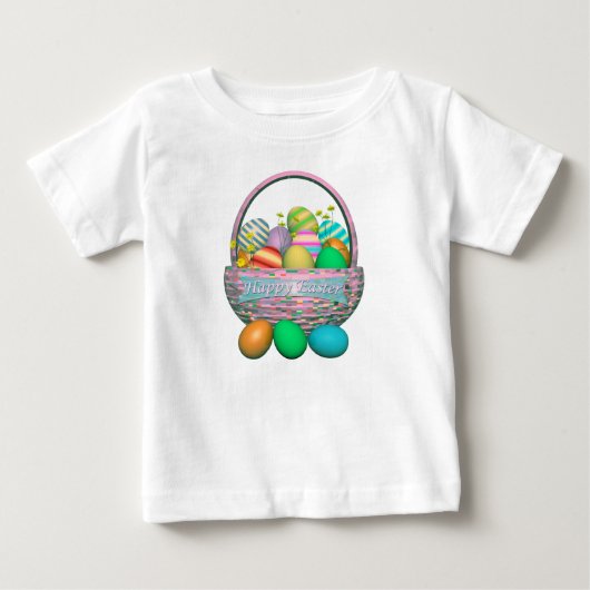 絵を描復活祭の卵 ベビーTシャツ (正面)