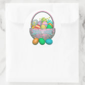 絵を描復活祭の卵 ラウンドシール (バッグ)