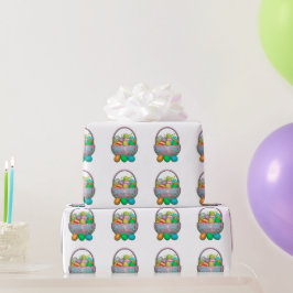 絵を描復活祭の卵 ラッピングペーパー