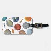 絵を描惑星と名前 ラゲッジタグ (正面横)