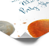 絵を描惑星Baby Shower Welcome Sign ポスター (角)