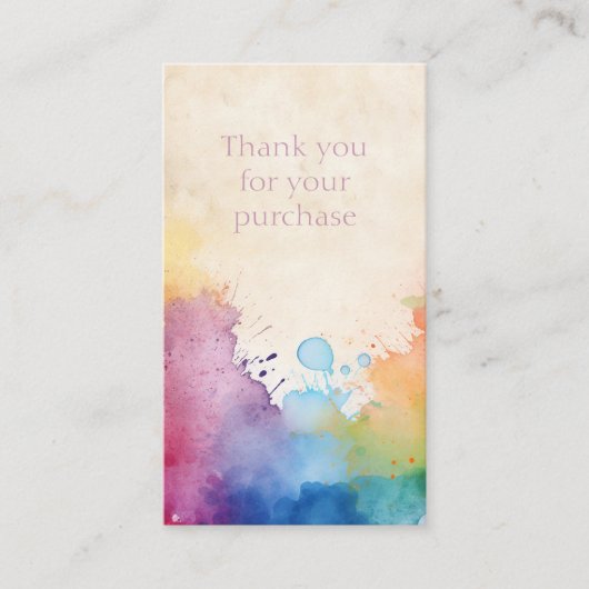 絵を描感謝していご購入の際 エンクロージャーカード (正面)