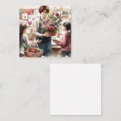 絵を描感謝していトート スクエア名刺 (正面/裏面)