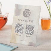 絵を描抽象芸術のスキャン可能なQRコードを支払う方法 台座サイン (インサイチュ)