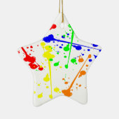 絵を描抽象芸術アートカラフル セラミックオーナメント (右)