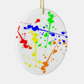 絵を描抽象芸術アートカラフル セラミックオーナメント (右)