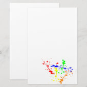 絵を描抽象芸術アートカラフル 便箋 (正面/裏面)