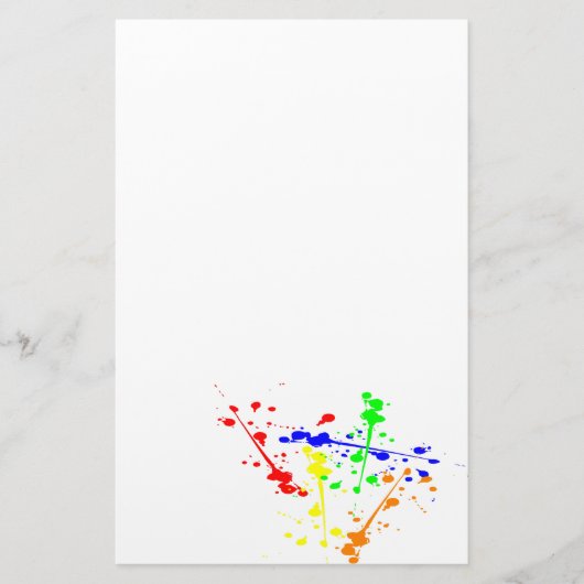 絵を描抽象芸術アートカラフル 便箋 (正面)