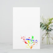 絵を描抽象芸術アートカラフル 便箋 (スタンド正面)